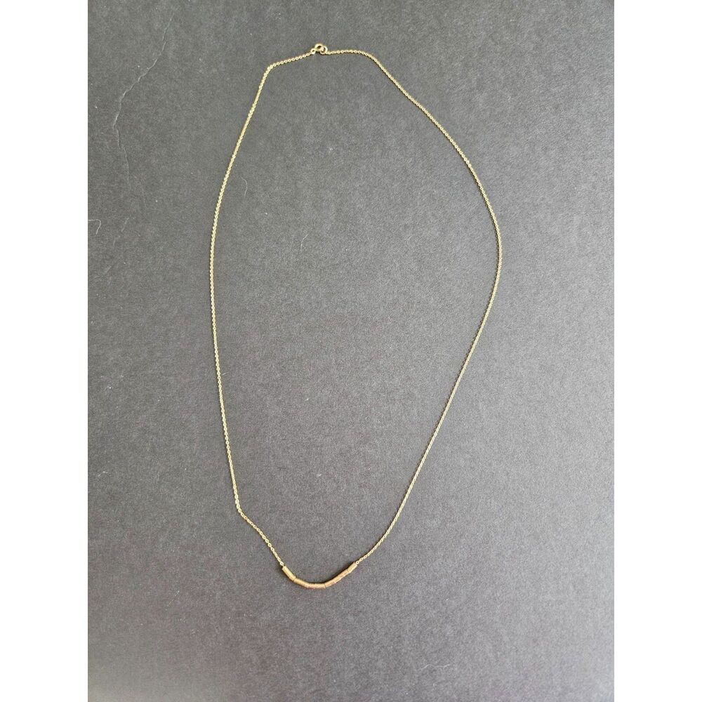 14K Yellow Gold Filled Necklace with Tubes 23" - Picture 6 of 9